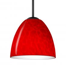 Besa Lighting 1BT-7572RC-BK - Besa Sasha Pendant Black Red Cloud 1x50W MAX E12 Base