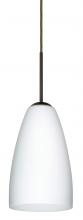 Besa Lighting 1JC-151107-LED-BR-L - Besa Riva 9 LED Pendant Opal Matte Bronze 1x9W LED, 15Ft. Cord
