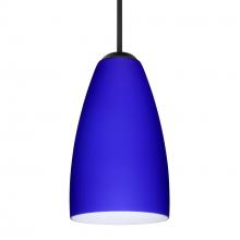 Besa Lighting 1JC-1511CM-BK - Besa Riva 9 Pendant Black Cobalt Blue Matte 1x75W Medium Base