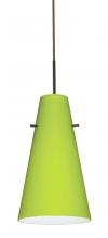 Besa Lighting 1JC-412435-LED-BR - Besa Cierro Pendant Bronze Chartreuse 1x9W LED