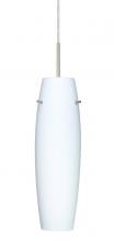 Besa Lighting 1JC-489707-LED-SN-L - Besa Suzi 14 Pendant Opal Matte Satin Nickel 1x9W LED, 15Ft. Cord