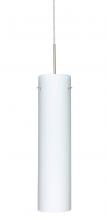 Besa Lighting 1JC-722407-SN-L - Besa Pendant Stilo 16 Satin Nickel Opal Matte 1x100W Medium Base, 15Ft. Cord