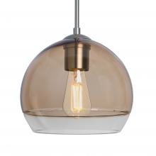 Besa Lighting 1JC-ALLY8SM-EDIL-SN-L - Besa, Ally 8 Cord Pendant, Smoke/Clear, Satin Nickel Finish, 1x5W LED Filament, 15Ft. Cord