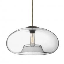 Besa Lighting 1JC-BANA15CL-BR-L - Besa Pendant Bana 15 Bronze Clear 1x60W Medium Base, 15Ft. Cord