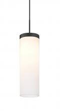 Besa Lighting 1JC-FRIZOG-BK - Besa Friz Cord Pendant, Opal Glossy, Black Finish, 1x75W Medium Base