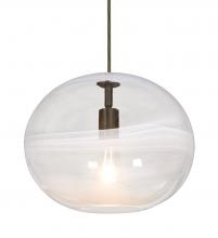 Besa Lighting 1JC-GENOCL-EDIL-BR - Besa, Geno Cord Pendant, Vapor Clear, Bronze Finish, 1x8W LED Filament