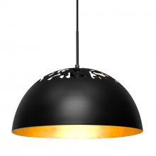 Besa Lighting 1JC-GORDY-BK - Besa Gordy Pendant, Black Finish, 1x60W Medium Base