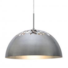 Besa Lighting 1JC-GORDY-LED-SN-L - Besa Gordy Pendant, Satin Nickel Finish, 1x9W LED, 15Ft. Cord
