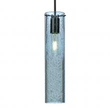 Besa Lighting 1JC-JUNI16BL-BK - Besa, Juni 16 Cord Pendant, Blue Bubble, Black, 1x60W Medium Base