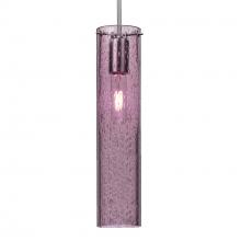 Besa Lighting 1JC-JUNI16PL-SN-L - Besa, Juni 16 Cord Pendant, Plum Bubble, Satin Nickel, 1x60W Medium Base, 15Ft. Cord