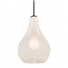 Besa Lighting 1JC-LEONMW-BR-L - Besa, Leon Cord Pendant, Milky White, Bronze Finish, 1x60W Medium base, 15Ft Option