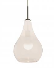 Besa Lighting 1JC-LEONMW-LED-BR - Besa, Leon Cord Pendant, Milky White, Bronze Finish, 1x9W LED