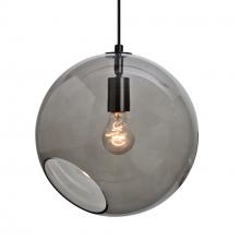Besa Lighting 1JC-MAESTRO12SM-EDIL-BK - Besa, Maestro 12 Cord Pendant, Smoke, Black Finish, 1x5W LED Filament