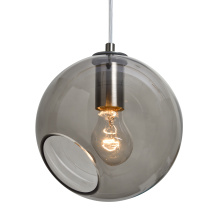 Besa Lighting 1JC-MAESTRO8SM-EDIL-SN-L - Besa, Maestro 8 Cord Pendant, Smoke, Satin Nickel Finish, 1x5W LED Filament, 15Ft Option