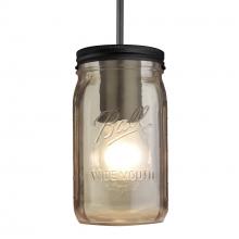 Besa Lighting 1JC-MILO4SM-BK - Besa Pendant Milo 4 Black Smoke 1x40W Medium Base A15