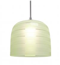 Besa Lighting 1JC-MITZI10CR-LED-SN - Besa, Mitzi 10 Cord Pendant, Chartreuse, Satin Nickel Finish, 1x9W LED