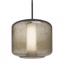 Besa Lighting 1JC-NILES10SO-BK - Besa Niles 10 Pendant, Smoke Bubble/Opal, Black Finish, 1x60W Medium Base T10