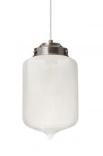 Besa Lighting 1JC-OLINFR-EDIL-SN-L - Besa Olin Pendant Satin Nickel Frost 1x4W LED Filament, 15Ft. Cord