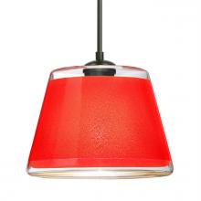 Besa Lighting 1JC-PIC9RD-BK - Besa Pendant Pica 9 Black Red Sand 1x75W Medium Base