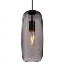 Besa Lighting 1JC-PINOT13SM-BK - Besa, Pinot 13 Cord Pendant, Smoke Bubble, Black FInish 1x60W Medium Base
