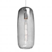 Besa Lighting 1JC-PINOT18CL-SN-L - Besa, Pinot 18 Cord Pendant, Clear Bubble, Satin Nickel FInish 1x60W Medium Base, 15Ft. Cord