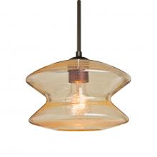 Besa Lighting 1JC-ZENGD-BR-L - Besa, Zen Cord Pendant, Gold Bubble, Bronze Finish, 1x60W Medium Base, 15Ft. Cord