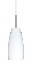 Besa Lighting 1JT-151207-LED-BR-L - Besa Tao 10 LED Pendant Opal Matte Bronze 1x9W LED, 15Ft. Cord