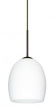 Besa Lighting 1JT-169707-LED-BR-L - Besa Lucia LED Pendant Opal Matte Bronze 1x9W LED, 15Ft. Cord