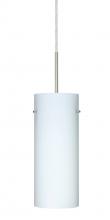 Besa Lighting 1JT-412307-LED-SN-L - Besa Stilo 10 LED Pendant Opal Matte Satin Nickel 1x9W LED, 15Ft. Cord