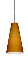 Besa Lighting 1JT-412480-LED-BR-L - Besa Cierro LED Pendant Amber Matte Bronze 1x9W LED, 15Ft. Cord