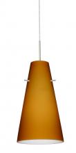 Besa Lighting 1JT-412480-LED-SN-L - Besa Cierro LED Pendant Amber Matte Satin Nickel 1x9W LED, 15Ft. Cord