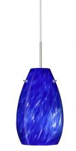 Besa Lighting 1JT-412686-SN-L - Besa Pera 9 Pendant Satin Nickel Blue Cloud 1x100W Medium Base, 15Ft. Cord