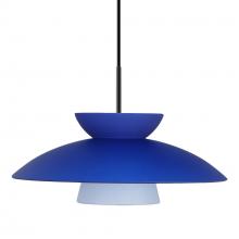 Besa Lighting 1JT-451323-BK - Besa Trilo 15 Pendant Black Blue Matte 1x75W Medium Base
