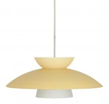 Besa Lighting 1JT-451397-SN-L - Besa Trilo 15 Pendant Satin Nickel Champagne 1x75W Medium Base, 15Ft. Cord