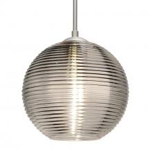 Besa Lighting 1JT-461602-LED-SN-L - Besa Kristall 8 Pendant Satin Nickel Smoke 1x9W LED, 15Ft. Cord