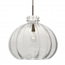 Besa Lighting 1JT-464588-BR-L - Besa Pendant Pinta 12 Clear Bronze 1x100W Medium Base, 15Ft. Cord