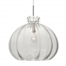 Besa Lighting 1JT-464588-SN-L - Besa Pendant Pinta 12 Clear Satin Nickel 1x100W Medium Base, 15Ft. Cord