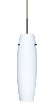 Besa Lighting 1JT-489707-LED-BR-L - Besa Suzi 14 Pendant Opal Matte, Bronze, 1x9W LED, 15Ft. Cord