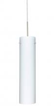 Besa Lighting 1JT-722407-SN-L - Besa Pendant Stilo 16 Satin Nickel Opal Matte 1x100W Medium Base, 15Ft. Cord