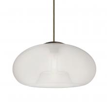 Besa Lighting 1JT-BANA15FR-BR-L - Besa Pendant Bana 15 Bronze Frost 1x60W Medium Base, 15Ft. Cord