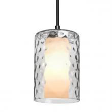 Besa Lighting 1JT-ESACL-BK - Besa, Esa Cord Pendant, Clear, Black Finish, 1x60W Medium Base