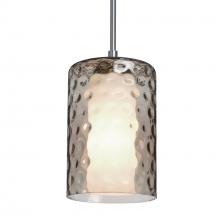 Besa Lighting 1JT-ESASM-LED-SN-L - Besa, Esa Cord Pendant, Smoke, Satin Nickel Finish, 1x5W LED, 15Ft. Cord