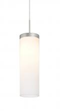 Besa Lighting 1JT-FRIZOG-SN - Besa Friz Cord Pendant, Opal Glossy, Satin Nickel Finish, 1x75W Medium Base