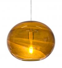 Besa Lighting 1JT-GENOAM-EDIL-SN - Besa, Geno Cord Pendant, Vapor Amber, Satin Nickel Finish, 1x8W LED Filament