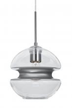 Besa Lighting 1JT-HULA8SL-SN - Besa, Hula 8 Cord Pendant, Clear/Silver, Satin Nickel Finish, 1x60W Medium base