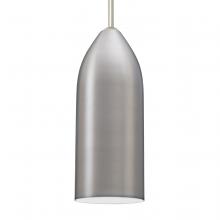 Besa Lighting 1JT-LINDWH-SN-L - Besa, Lindy Cord Pendant, White, Bronze Finish, 1x60W Medium Base, 15Ft. Cord