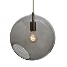 Besa Lighting 1JT-MAESTRO12SM-BR-L - Besa, Maestro 12 Cord Pendant, Smoke, Bronze Finish, 1x60W Medium base, 15Ft Option
