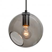 Besa Lighting 1JT-MAESTRO8SM-BK - Besa, Maestro 8 Cord Pendant, Smoke, Black Finish, 1x60W Medium base