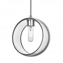 Besa Lighting 1JT-MANACL-SN-NI-L - Besa Mana Pendant, Clear, Satin Nickel Finish, 1x60W Medium Base, 15Ft. Cord