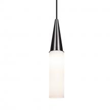 Besa Lighting 1JT-METRO14-BK - Besa Metro 14 Pendant, Opal Matte, Black Finish, 1x60W MAX E26 Base